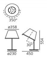 Choose table light dimensions